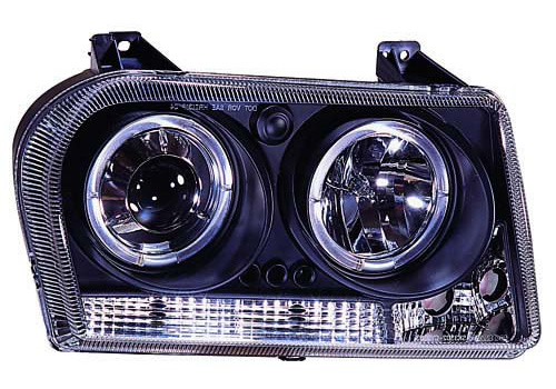 IPCW Projector Black Headlights With Rings 05-10 Chrysler 300